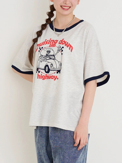 Re-J＆SUPURE(リジェイ＆スプル) |ドライブハンバーガープリントリンガーTシャツ