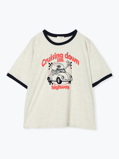 Re-J＆SUPURE(リジェイ＆スプル) |ドライブハンバーガープリントリンガーTシャツ