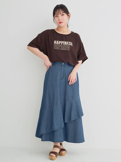 Re-J＆SUPURE(リジェイ＆スプル) |【接触冷感・吸水速乾】シボサテン５分袖ロゴTシャツ（セットアップ可）
