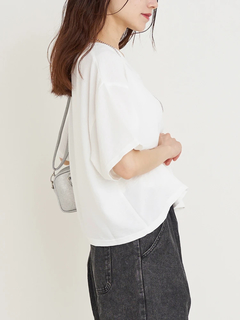 Re-J＆SUPURE(リジェイ＆スプル) |【接触冷感・吸水速乾】シボサテン胸ロゴTシャツ（セットアップ可）
