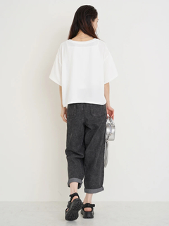 Re-J＆SUPURE(リジェイ＆スプル) |【接触冷感・吸水速乾】シボサテン胸ロゴTシャツ（セットアップ可）