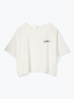 Re-J＆SUPURE(リジェイ＆スプル) |【接触冷感・吸水速乾】シボサテン胸ロゴTシャツ（セットアップ可）
