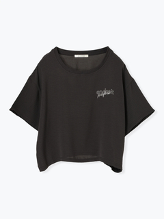 Re-J＆SUPURE(リジェイ＆スプル) |【接触冷感・吸水速乾】シボサテン胸ロゴTシャツ（セットアップ可）