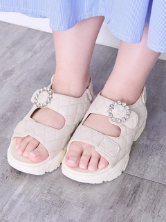 Re-J＆SUPURE(リジェイ＆スプル) |【la farfa SHOES/ラ・ファーファシューズ】ビジューバックル厚底スポーツサンダル