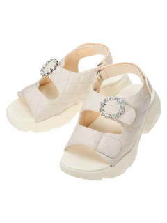 Re-J＆SUPURE(リジェイ＆スプル) |【la farfa SHOES/ラ・ファーファシューズ】ビジューバックル厚底スポーツサンダル