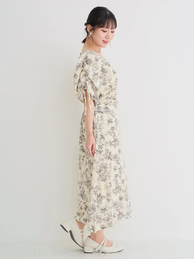 【Kannaコラボ】シャーリングワンピース Kannaコラボ】シャーリングワンピース（大きいサイズ