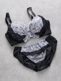 Re-J＆SUPURE(リジェイ＆スプル) |[D85-I95］【脇高】フェミニンプリントブラ＆ショーツ(モールドカップ)