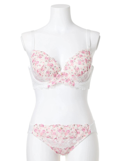 Re-J＆SUPURE(リジェイ＆スプル) |[D85-I95］【脇高】フェミニンプリントブラ＆ショーツ(モールドカップ)