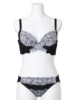 Re-J＆SUPURE(リジェイ＆スプル) |[D85-I95］【脇高】フェミニンプリントブラ＆ショーツ(モールドカップ)