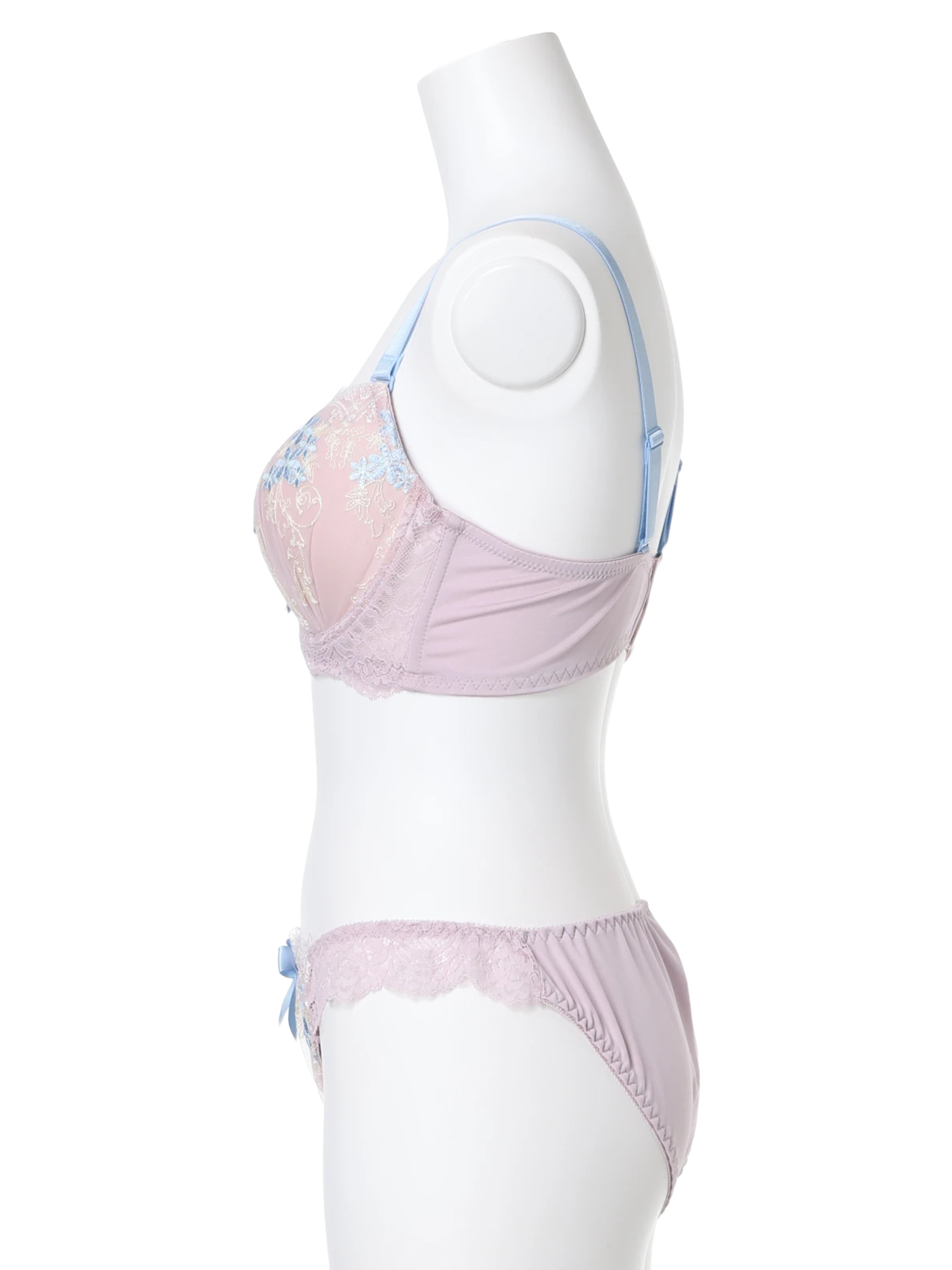 D85-I95］フラワーアーチブラ＆ショーツ(モールドカップ)（大きい