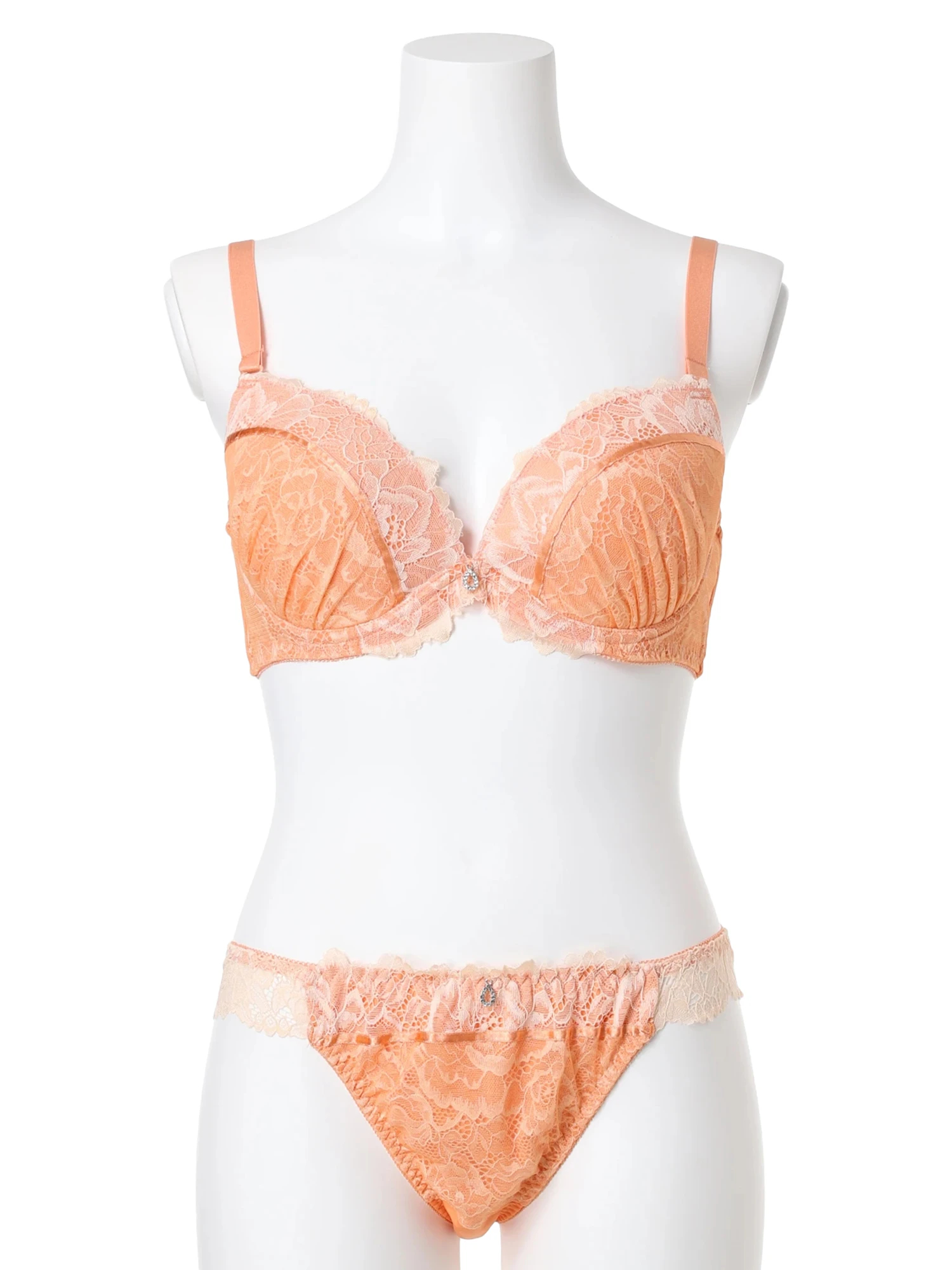 WEB限定】[D85-H95］エレガントレーシーブラ＆ショーツ(モールドカップ