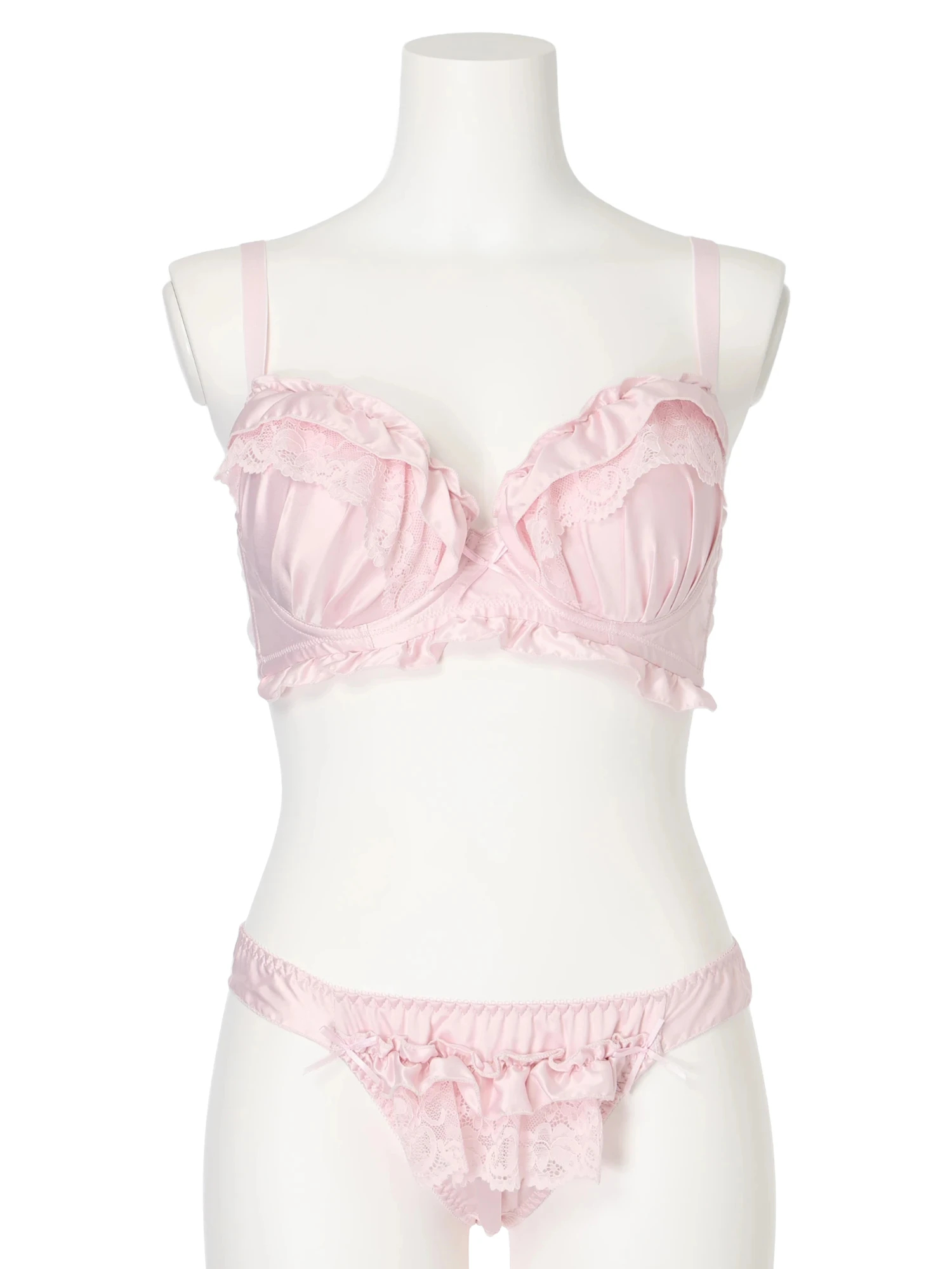 【8月値下げ‼︎】入手超困難！即発送可 デラロ・ミラノ デイジーショーツピンク WEB限定】[D85-H95］ロマンティックフリルブラ＆ショーツ(モールド