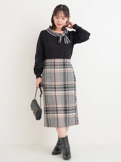 Re-J＆SUPURE(リジェイ＆スプル) |【Komachiコラボ】ツイードチェックナロースカート
