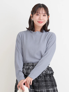 Re-J＆SUPURE(リジェイ＆スプル) |カットシャーリングプチハイネックトップス