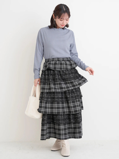 Re-J＆SUPURE(リジェイ＆スプル) |カットシャーリングプチハイネックトップス