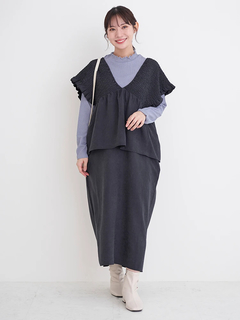 Re-J＆SUPURE(リジェイ＆スプル) |カットシャーリングプチハイネックトップス