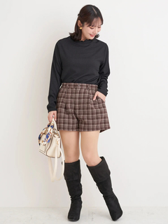 Re-J＆SUPURE(リジェイ＆スプル) |カットシャーリングプチハイネックトップス