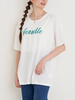 Re-J＆SUPURE(リジェイ＆スプル) |前後筆記体ロゴ刺繍Tシャツ
