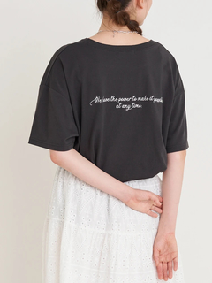 Re-J＆SUPURE(リジェイ＆スプル) |前後筆記体ロゴ刺繍Tシャツ