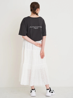 Re-J＆SUPURE(リジェイ＆スプル) |前後筆記体ロゴ刺繍Tシャツ