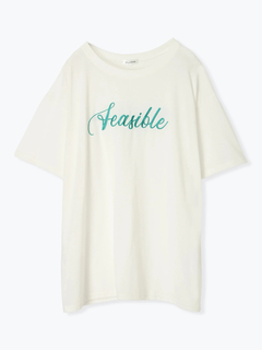 Re-J＆SUPURE(リジェイ＆スプル) |前後筆記体ロゴ刺繍Tシャツ