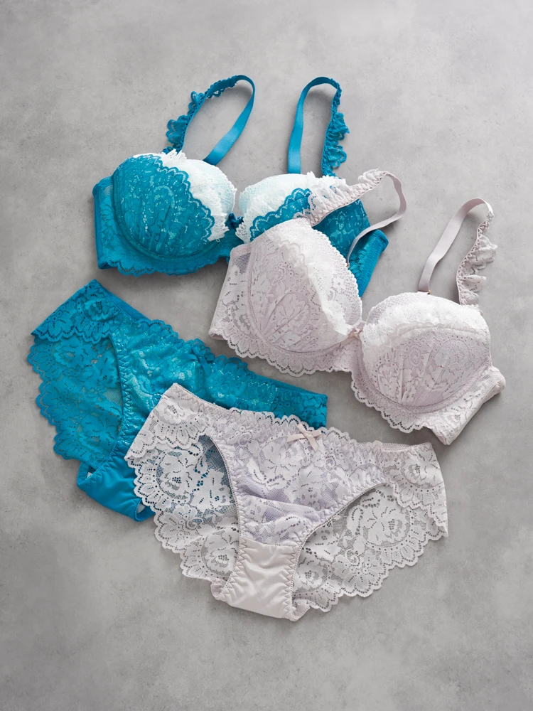 Re-J＆SUPURE(リジェイ＆スプル) |[D85-I95］ドーリーレースブラ＆ショーツ(モールドカップ)