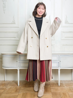 Re-J＆SUPURE(リジェイ＆スプル) |【Komachiコラボ】ストライプニットスカート