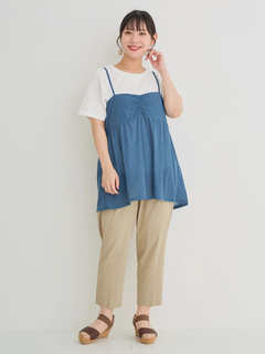 Re-J＆SUPURE(リジェイ＆スプル) |[SET]ギャザーキャミソール×Tシャツ
