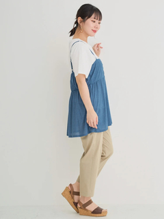 Re-J＆SUPURE(リジェイ＆スプル) |[SET]ギャザーキャミソール×Tシャツ