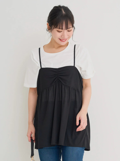 Re-J＆SUPURE(リジェイ＆スプル) |[SET]ギャザーキャミソール×Tシャツ