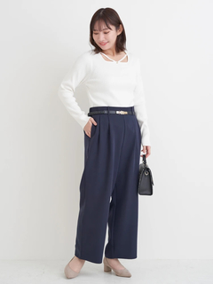 Re-J＆SUPURE(リジェイ＆スプル) |美ラク Wクロスタックワイドパンツ