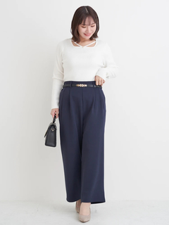 Re-J＆SUPURE(リジェイ＆スプル) |美ラク Wクロスタックワイドパンツ