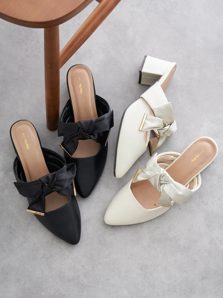 Re-J＆SUPURE(リジェイ＆スプル) |【la farfa SHOES/ラ・ファーファシューズ】リボン2WAYミュール