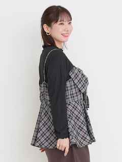 Re-J＆SUPURE(リジェイ＆スプル) |チェック柄リボンビスチェ