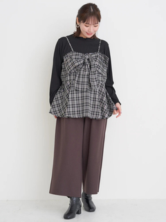 Re-J＆SUPURE(リジェイ＆スプル) |チェック柄リボンビスチェ