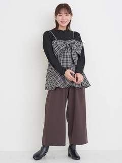 Re-J＆SUPURE(リジェイ＆スプル) |チェック柄リボンビスチェ