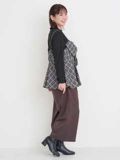 Re-J＆SUPURE(リジェイ＆スプル) |チェック柄リボンビスチェ