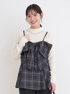 Re-J＆SUPURE(リジェイ＆スプル) |チェック柄リボンビスチェ