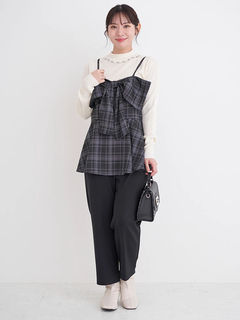 Re-J＆SUPURE(リジェイ＆スプル) |チェック柄リボンビスチェ