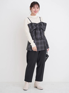 Re-J＆SUPURE(リジェイ＆スプル) |チェック柄リボンビスチェ