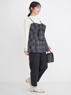 Re-J＆SUPURE(リジェイ＆スプル) |チェック柄リボンビスチェ