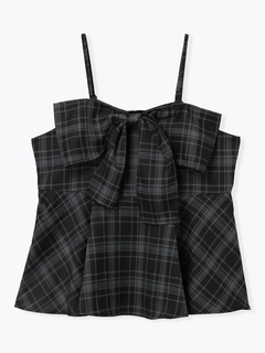 Re-J＆SUPURE(リジェイ＆スプル) |チェック柄リボンビスチェ