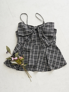 Re-J＆SUPURE(リジェイ＆スプル) |チェック柄リボンビスチェ