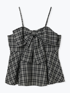 Re-J＆SUPURE(リジェイ＆スプル) |チェック柄リボンビスチェ