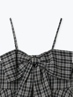 Re-J＆SUPURE(リジェイ＆スプル) |チェック柄リボンビスチェ