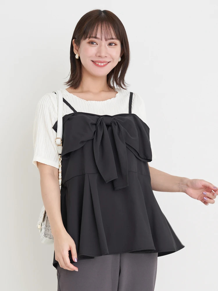リボンビスチェ（大きいサイズ・ぽっちゃり女子向け