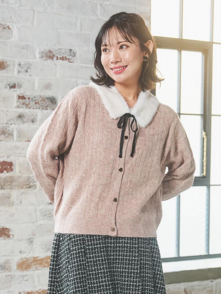 Re-J＆SUPURE(リジェイ＆スプル) |ティペット付き2WAYカーディガン