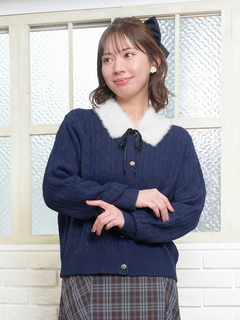 Re-J＆SUPURE(リジェイ＆スプル) |ティペット付き2WAYカーディガン