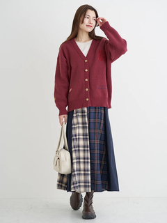 Re-J＆SUPURE(リジェイ＆スプル) |サガラ刺繍ワッペンニットカーディガン