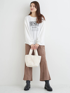 Re-J＆SUPURE(リジェイ＆スプル) |スエードポンチフレアパンツ